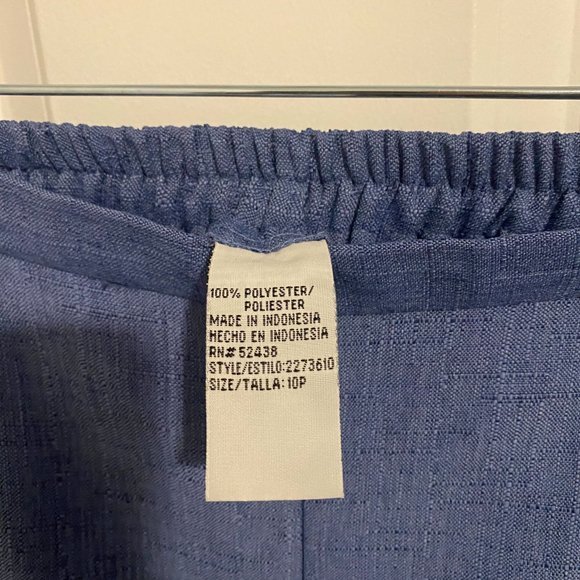 Vintage 3 Piece Sag Harbor Women's Blue‎ and Purple Blouse/Pant/Tank Set - Picture 6 of 11